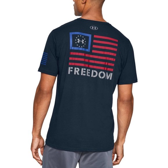 Under Armour Other - Under Armour Freedom T-Shirt Short Sleeve Blue Men's Size 1352148 408